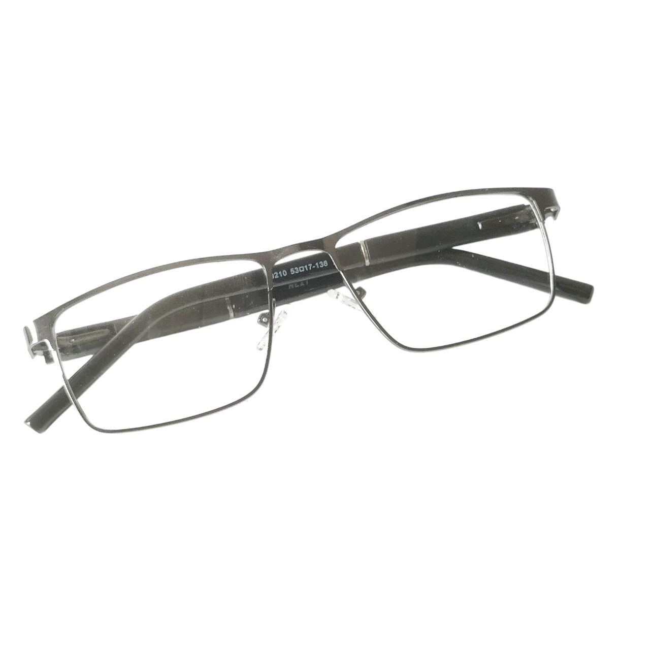 Premium Luxury Rectangle Grey Full Frame Glasses - Stylish Eyewear for Work, Reading & Fashion | Trendy Unisex Glasses for Everyday Wear