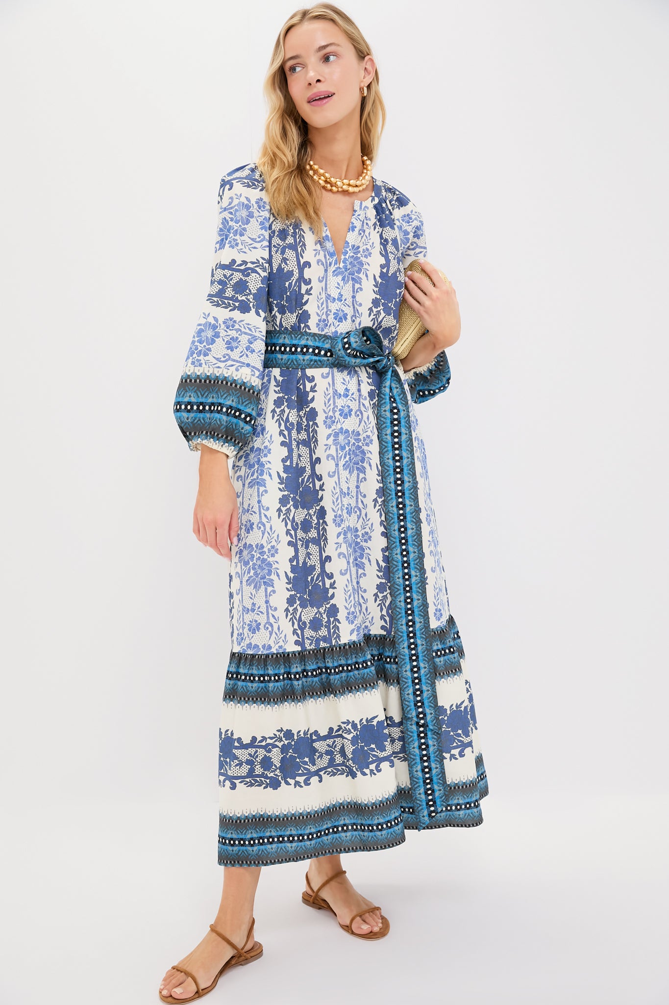 Bondi Blues Lyles Dress - Women's Floral Summer Maxi Dress with Pockets | Beach Wedding, Vacation & Casual Outfit
