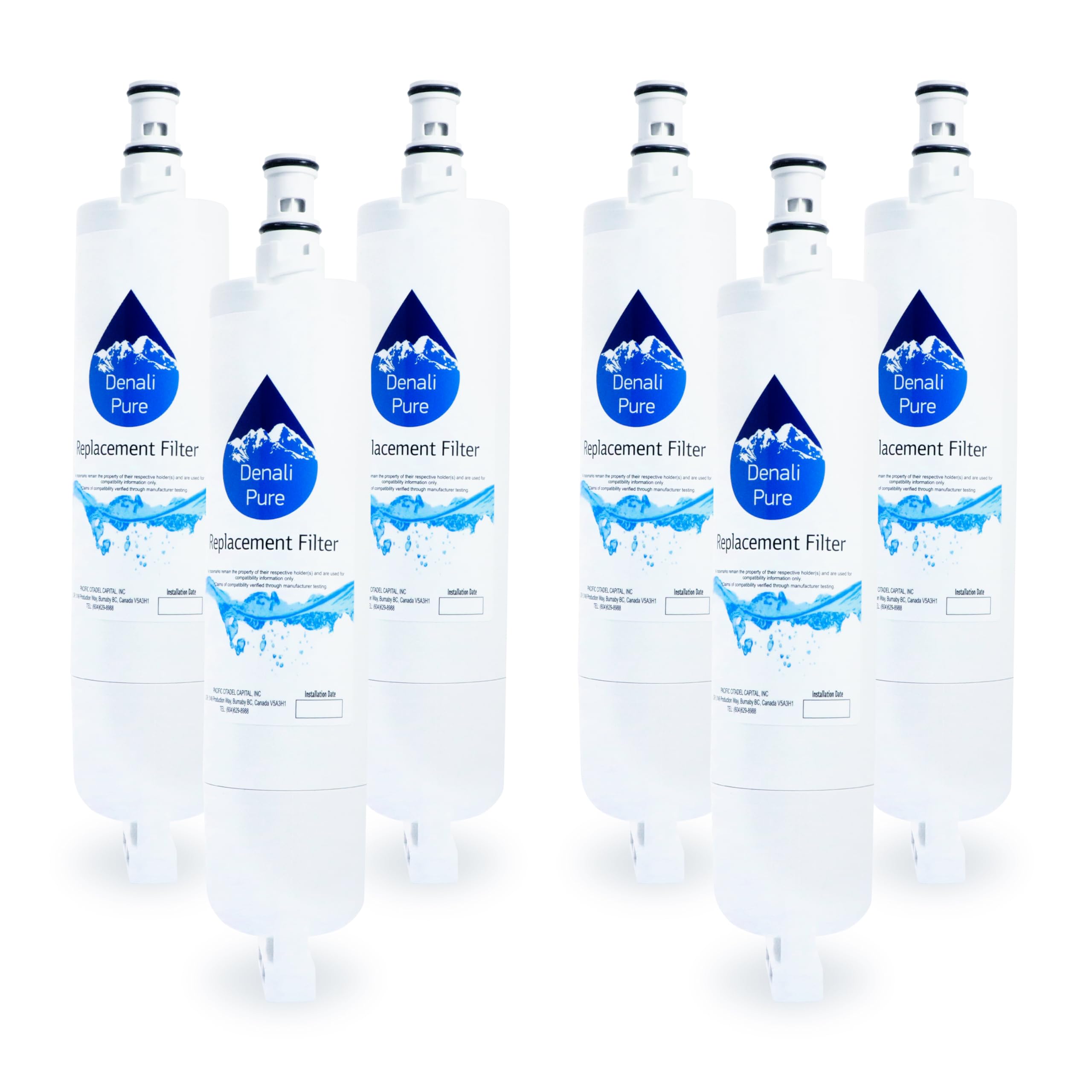 6-Pack KitchenAid KSBP25FKSS Refrigerator Water Filter Replacement - Compatible with KitchenAid 4396508, 4396509, 4396510 Fridge Water Filter Cartridge | Pure Water for Drinking, Cooking & Ice Making
