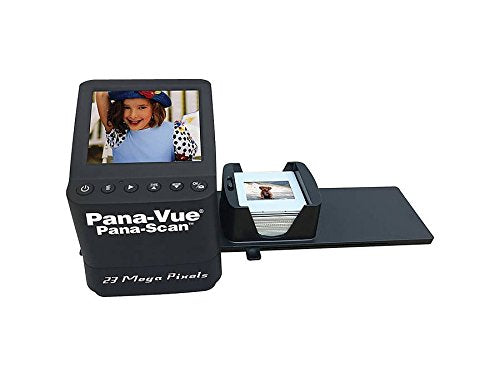 Pana Vue APA145 23MP Portable 35mm Slide & Film Scanner - 2X Larger LCD Screen, Supports 110 & 126 Instamatic Negatives - Perfect for Digitizing Old Photos, Slides & Film Negatives at Home or Office