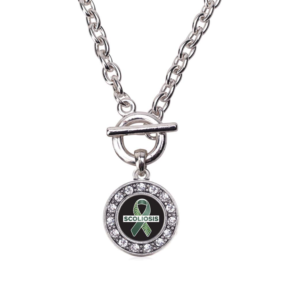 Elegant 18 Inch Sterling Silver Circle Charm Necklace with Cubic Zirconia - Perfect for Women's Everyday Wear, Gift Giving & Special Occasions