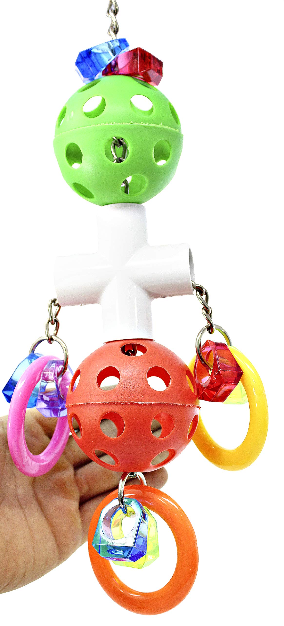 Bonka Bird Toys 3367 Big Ring Pull Bird Toy - Durable Chewing & Foraging Toy for Parrots, Cockatiels, Conures - Perfect for Playtime & Mental Stimulation