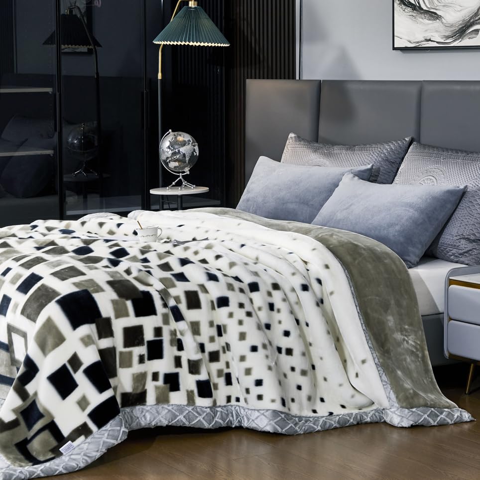 LGYKUMEG Heavy Fleece Blanket Queen Size 79