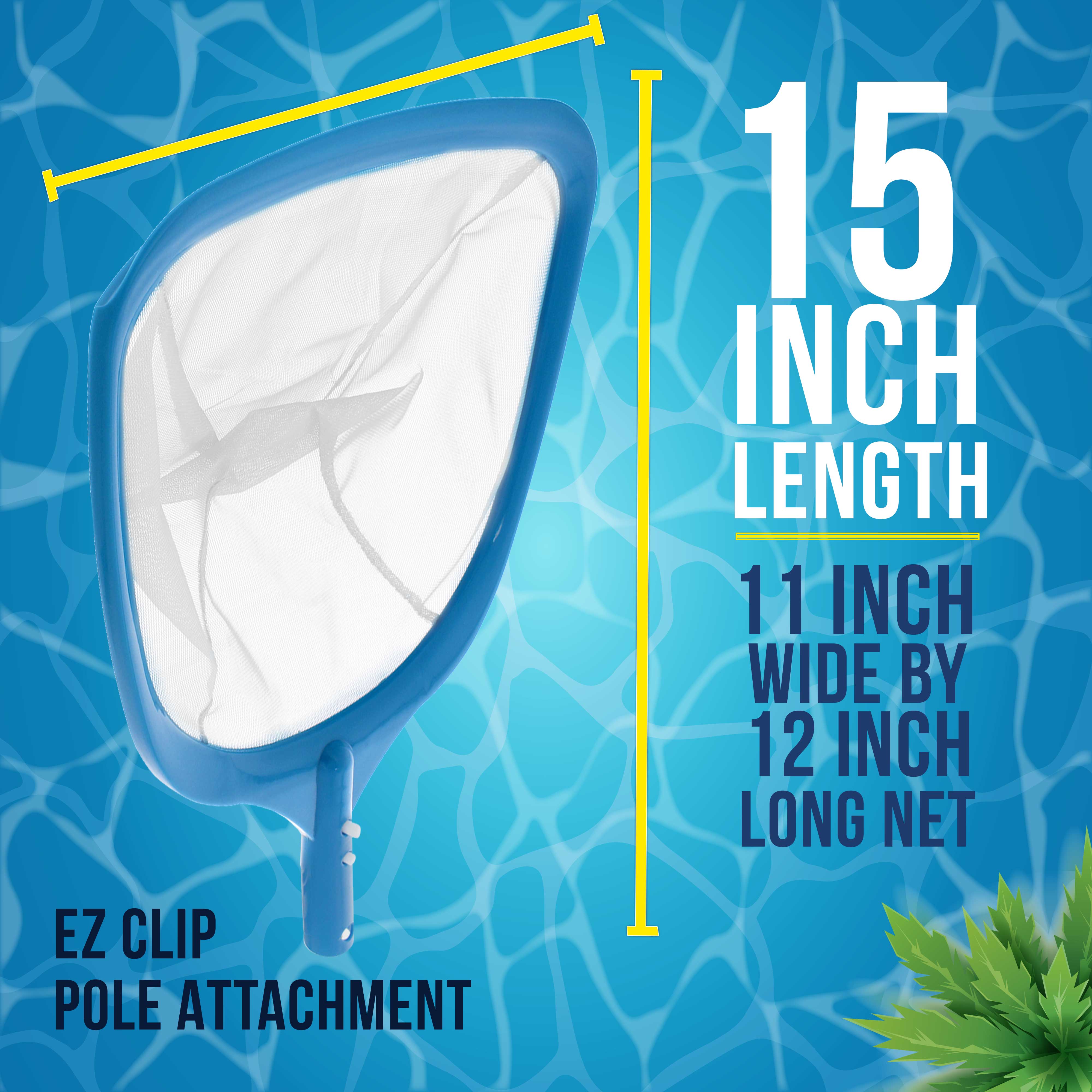 U.S. Pool Supply® Premium Swimming Pool Leaf Skimmer Net - Ultra Fine Mesh Deep Basket for Cleaning Debris in Pools, Spas & Ponds - Ideal for Pool Liners & Kids Inflatable Pools | Perfect for Backyard, Garden & Outdoor Water Maintenance