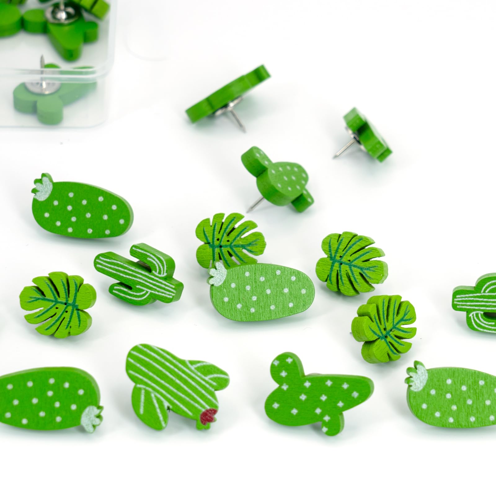 Decorative Push Pins for Cork Board - 30 Pcs Cute Thumb Tacks with Plant Design | Perfect for Office, Home, School Bulletin Boards & DIY Craft Projects
