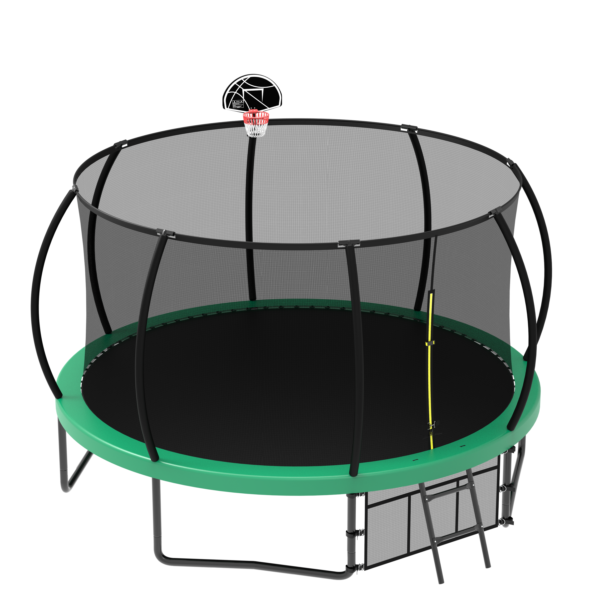 12FT Kids Trampoline with Safety Enclosure Net & Ladder - Outdoor Bounce Trampoline for Backyard, Garden, Playground - Durable Jumping Mat for Children's Exercise & Family Fun