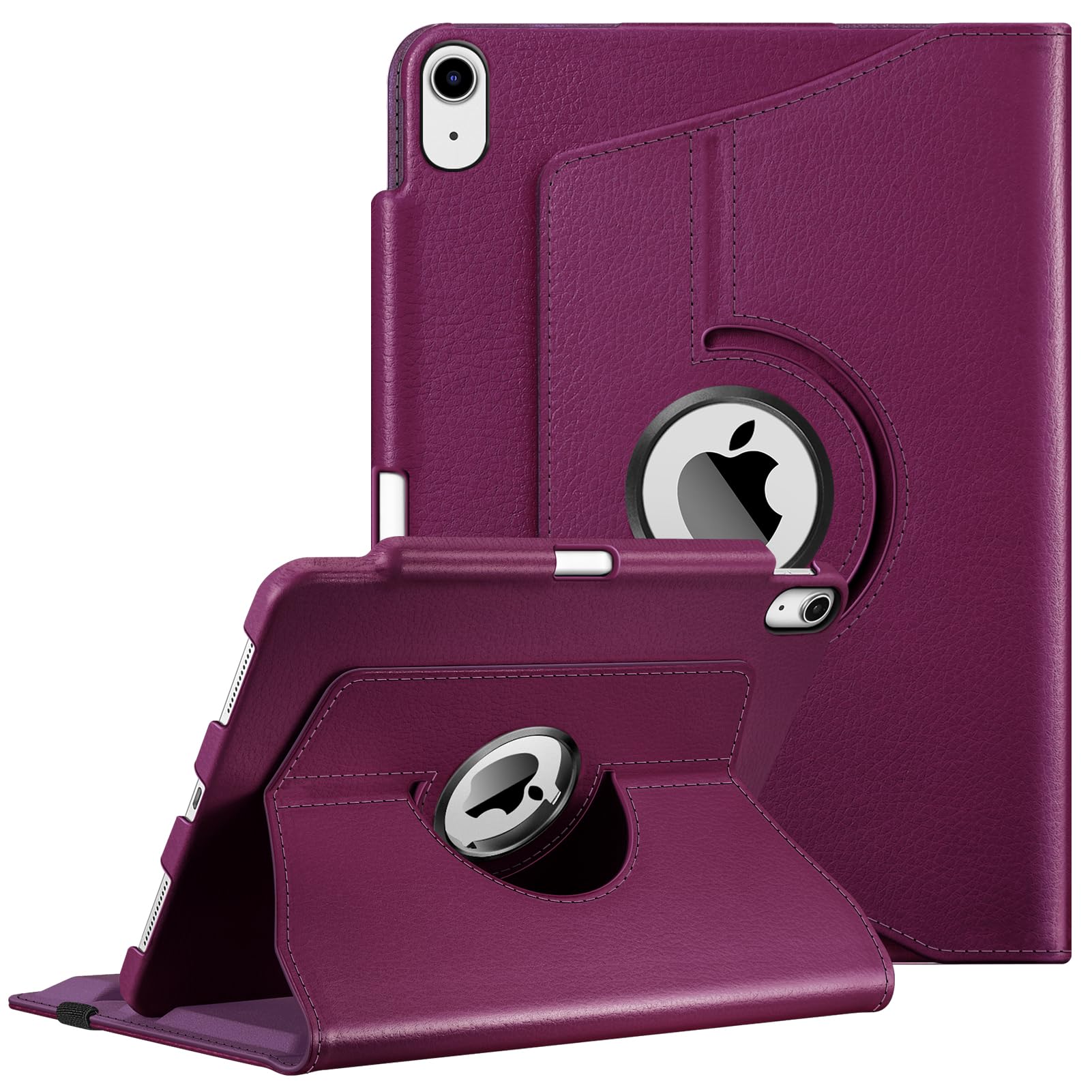FINTIE 360° Rotating Protective Case for iPad Air 11 inch (2025/2024 M3/M2) & iPad Air 5th/4th Gen (2022/2020) - Adjustable Stand Cover with Apple Pencil Holder, Purple | Perfect for Work, Study & Entertainment