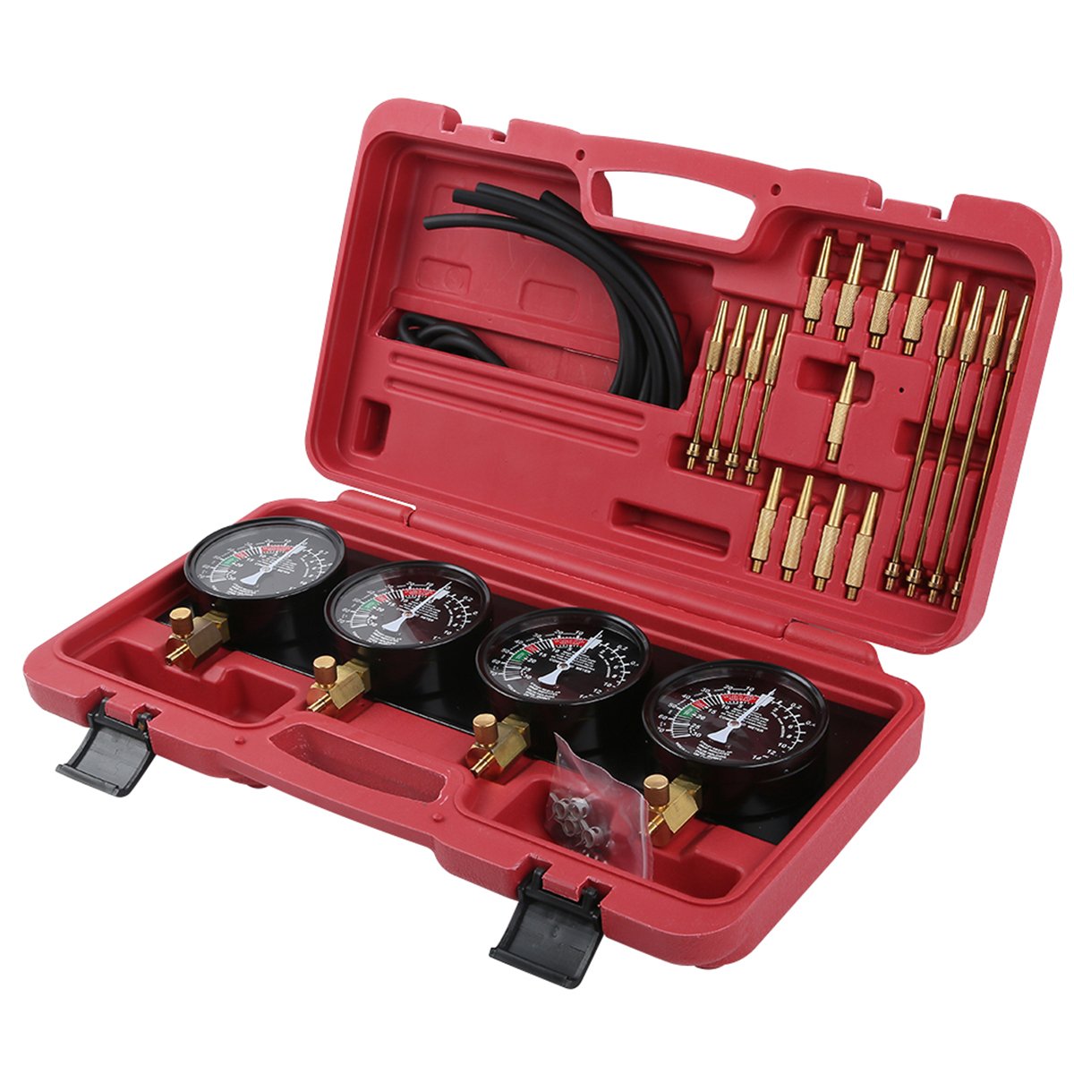 TCT-MOTORPARTS Fuel Vacuum Carburetor Synchronizer Tool - Carb Sync Gauge Kit for Honda CB, Suzuki GS, Kawasaki KZ, Yamaha XS 550 650 750 Motorcycles - Perfect for Carburetor Tuning & Engine Performance Optimization