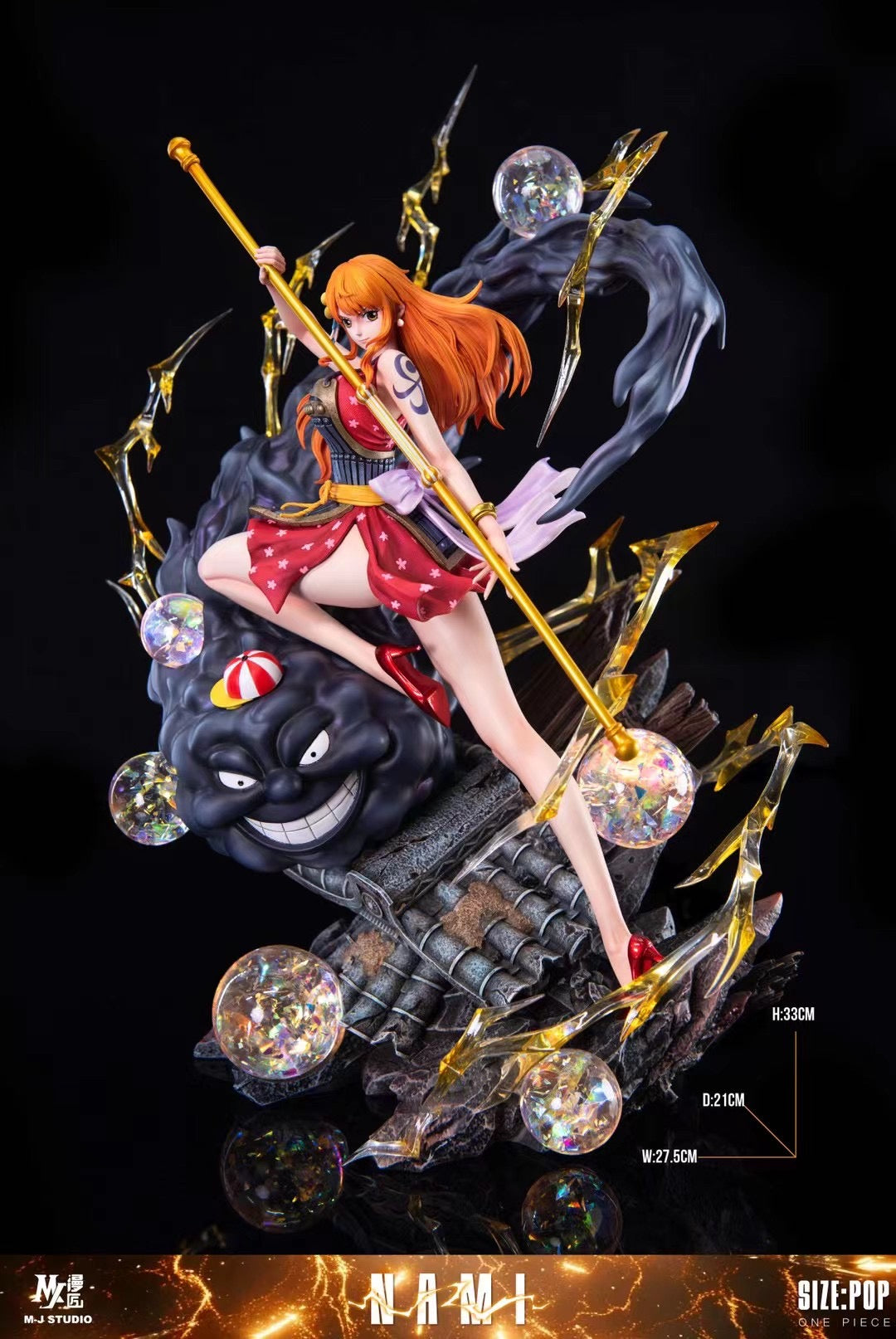 MJ Studio Nami Figure - Anime One Piece Collectible Statue for Fans and Decor | Perfect for Home Display, Office Desk, and Gift for Anime Lovers
