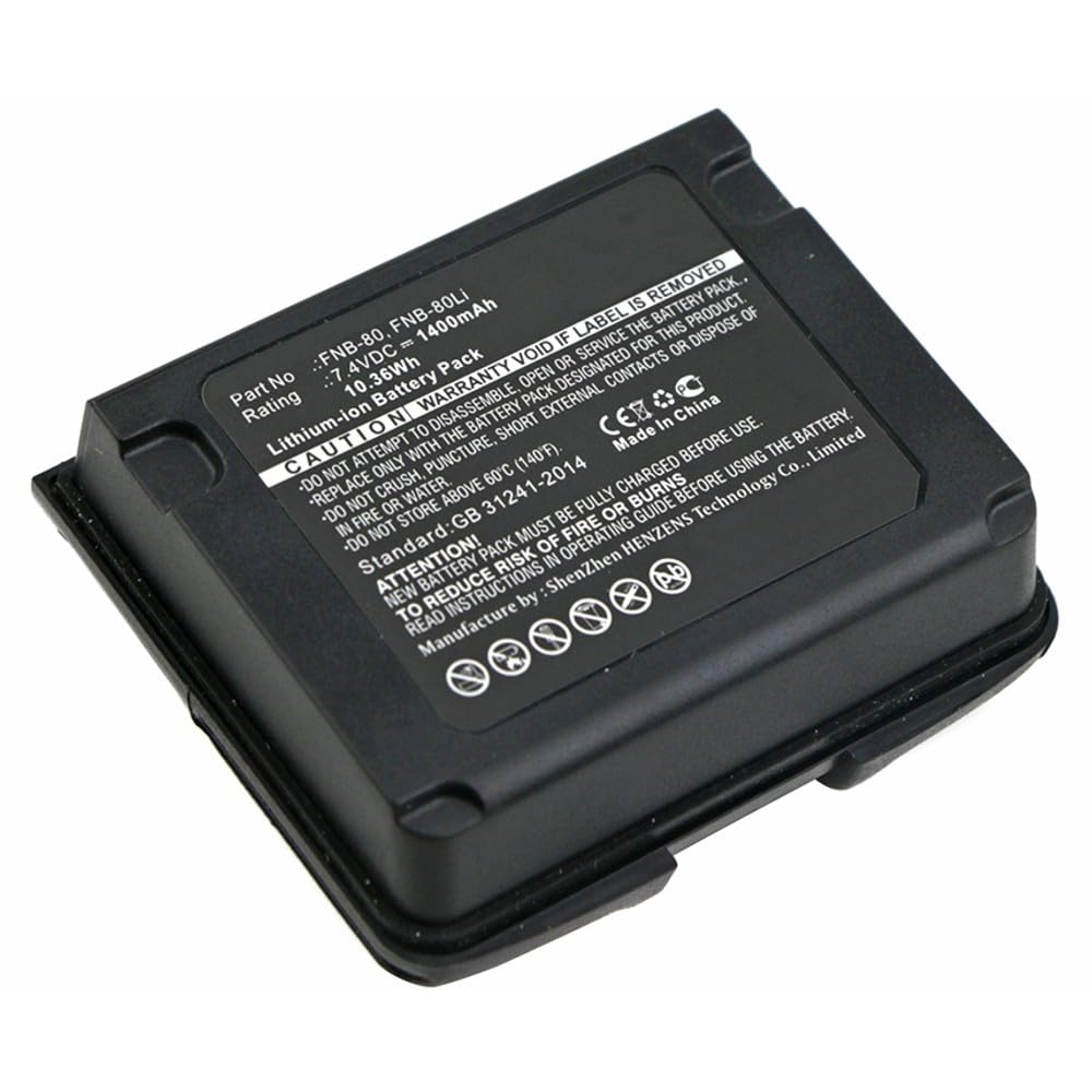 Synergy Digital 2-Way Radio Battery for YAESU VXA-710 - 7.4V 1400mAh Li-ion High Capacity Replacement Battery (Compatible with YAESU FNB-58) - Perfect for Outdoor Adventures, Emergency Communication & Ham Radio Operations