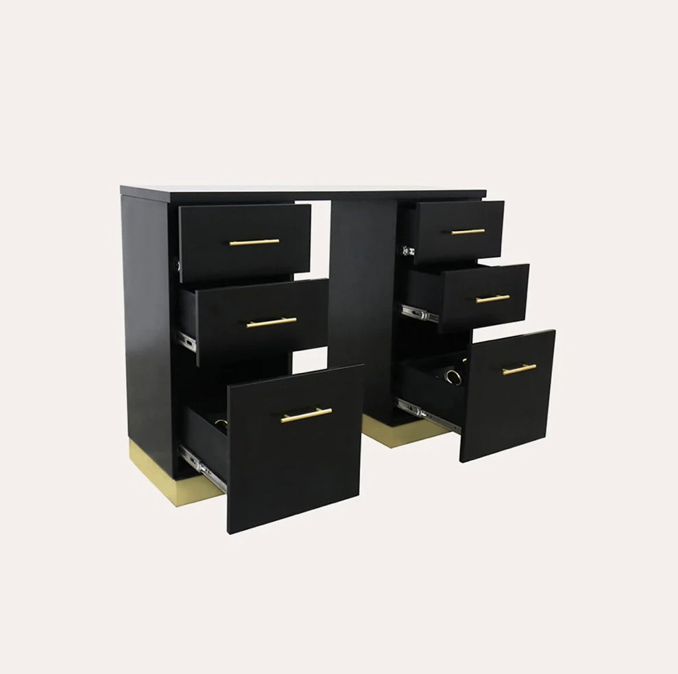 Taylor Styling Station - Professional Hair Dressing Vanity with Mirror & Storage | Perfect for Home Salons, Bridal Makeup & Beauty Studios