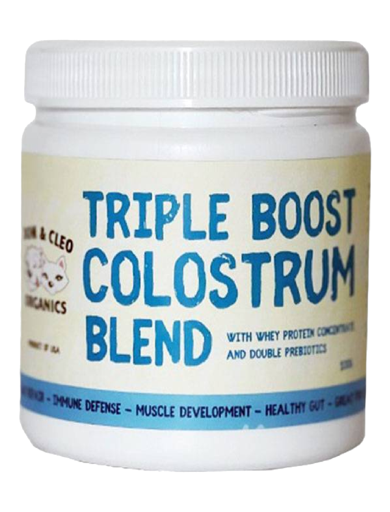 Dom & Cleo Triple Boost Colostrum Blend for Dogs - 100g Powder Supplement for Immune Support, Digestion & Allergy Relief - Ideal for Puppies, Senior Dogs & Pets with Sensitive Stomachs