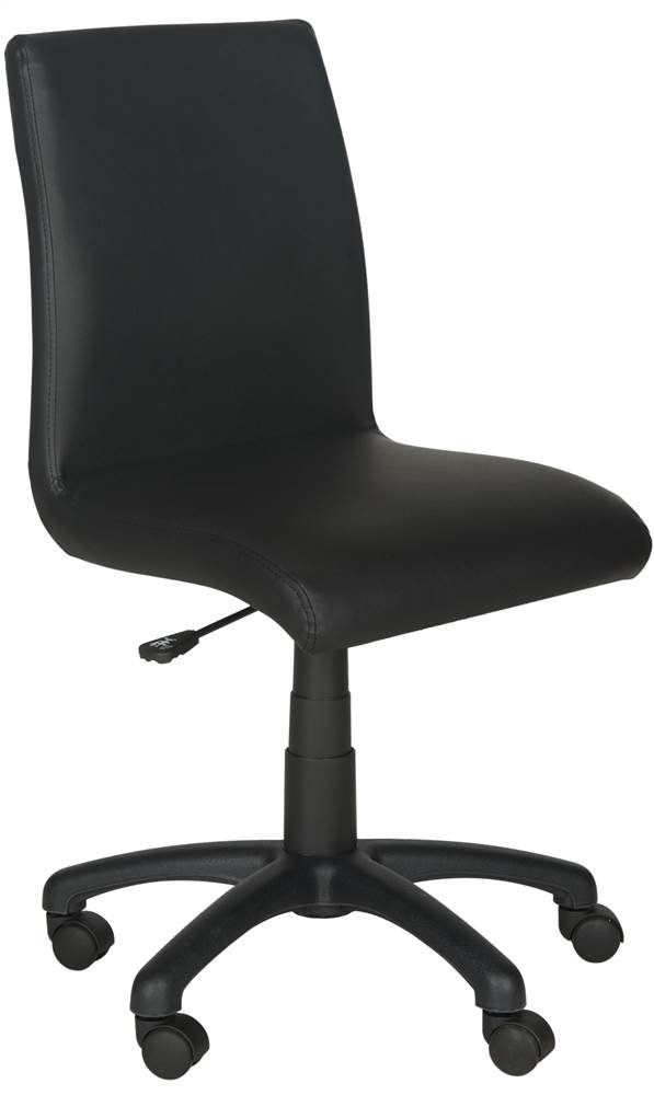 SAFAVIEH Home Collection Hal Brown Leather Desk Chair - Ergonomic Office Chair for Home & Workspace - Perfect for Study, Work, and Gaming