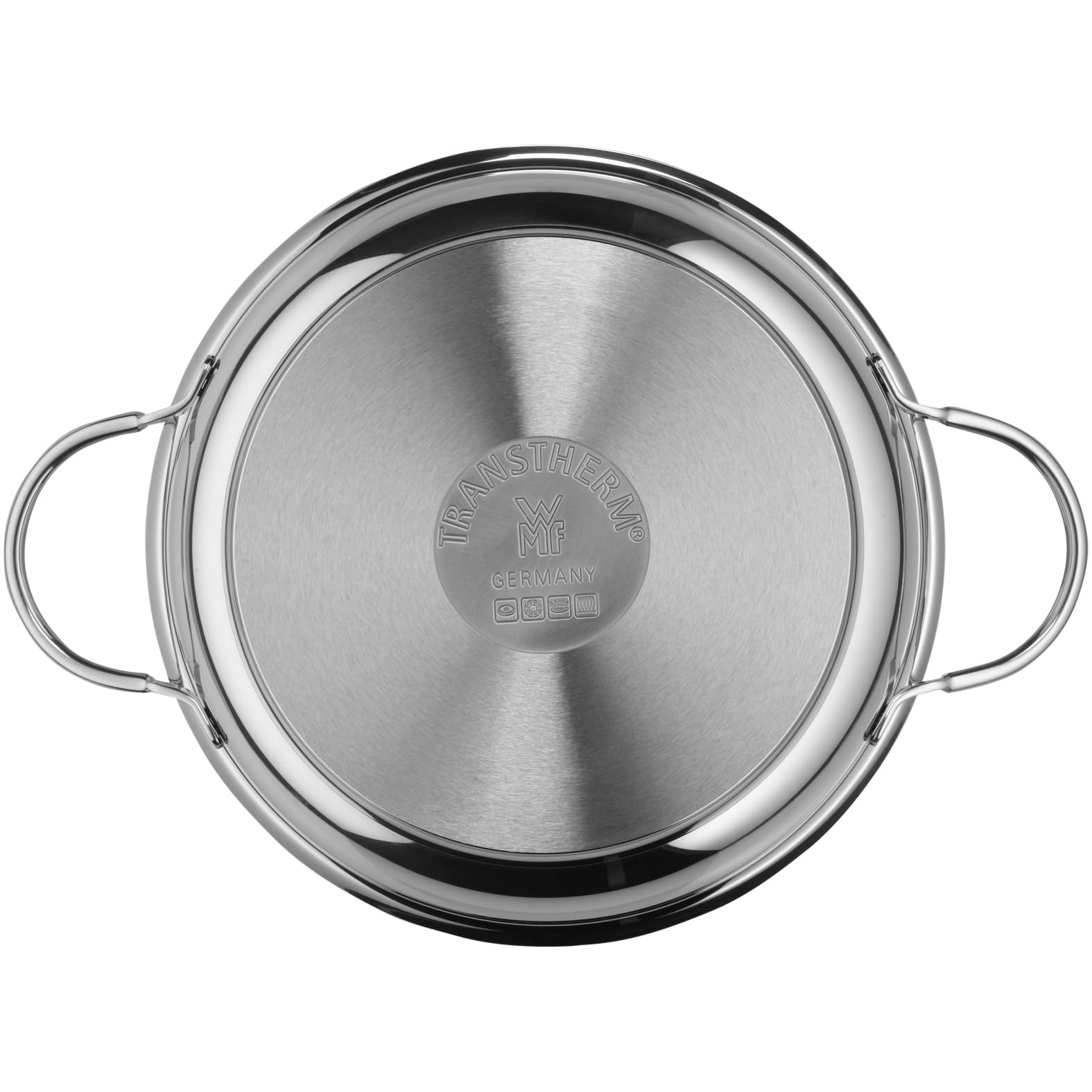 WMF 24cm Uncoated Stainless Steel Serving Pan with Pouring Rim - German-Made Profi Series, Induction Compatible & Dishwasher Safe - Perfect for Cooking, Serving & Entertaining