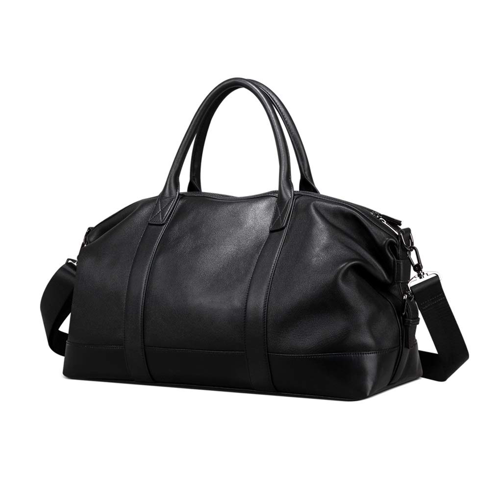 Premium Leather Travel & Sports Bag - Portable Multi-Function Fitness & Business Carry-On (18.5