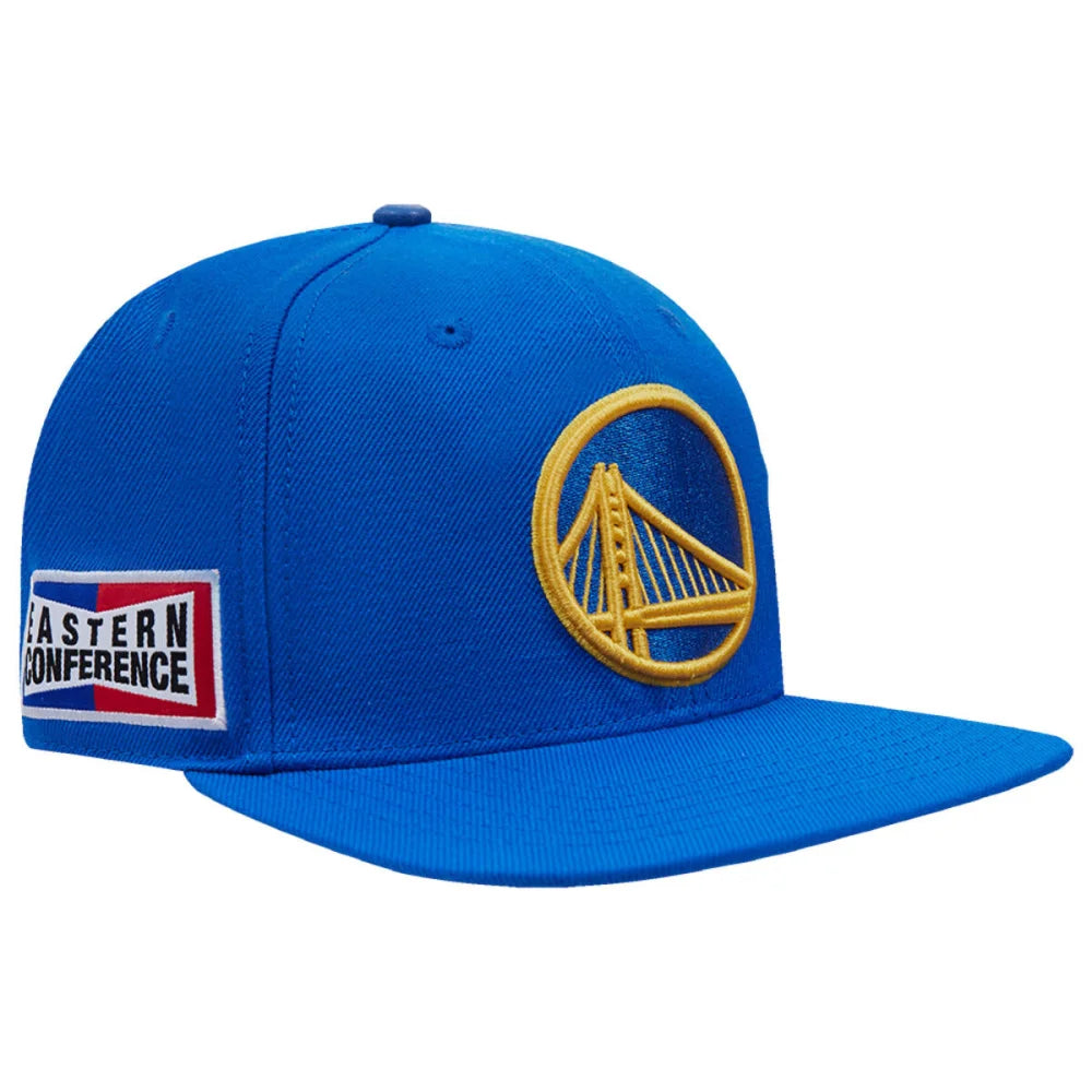 Golden State Warriors Unisex Snapback Hat - Pro Standard Fast Lane Wool Cap for Men & Women - Perfect for Basketball Games, Streetwear, and Sports Fans (Royal Blue)