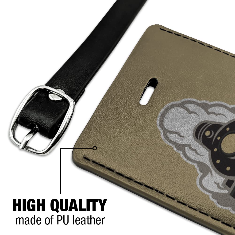 Purdue University Rectangle Leather Luggage Tag - Durable Carry-On ID Card Holder for Suitcases, Backpacks & Travel Bags - Perfect for Business Trips, Vacations & College Campus Use