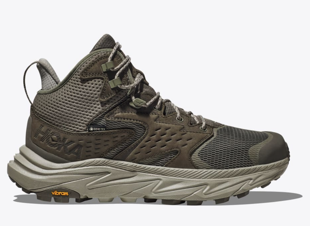 Hoka Anacapa 2 Mid GTX Hiking Boots for Men - Waterproof & Lightweight Trail Shoes for Outdoor Adventures, Backpacking, and Mountain Climbing