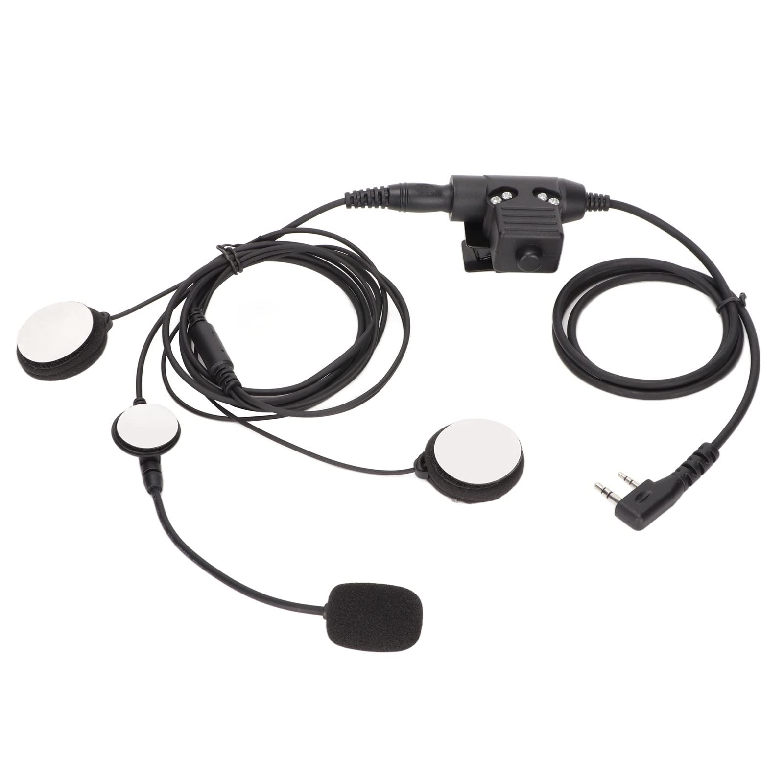 Kenwood TK-3107 Motorcycle Helmet Headset with U94 PTT - Noise Cancelling Bluetooth Headset with Dual Earpieces & Secure Clip - Crystal Clear Audio for Riding Comfort - Perfect for Motorcycle Communication & Group Rides