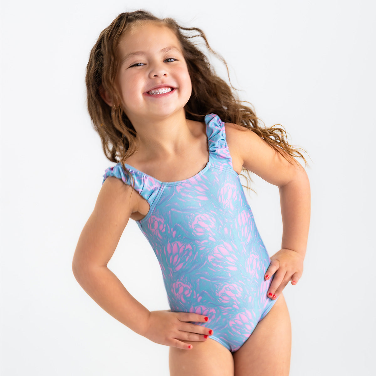 Puffy Sleeve One Piece Swimsuit for Girls - Trendy Ruffled Bathing Suit for Beach, Pool & Summer Vacations
