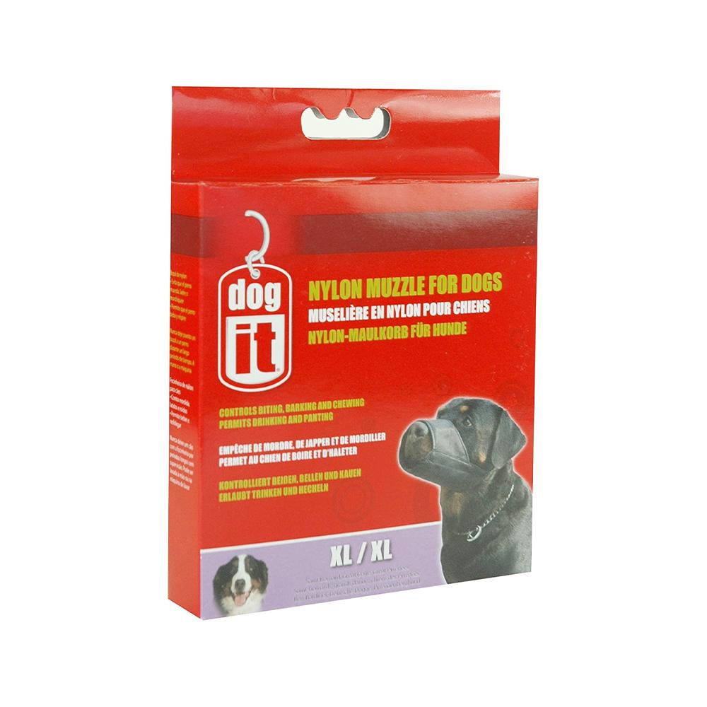 Hagen Nylon Dog Muzzle - Adjustable Soft Mesh Pet Muzzle for Small Medium Large Dogs - Bite Proof Breathable Comfortable for Training, Grooming, Vet Visits & Outdoor Activities
