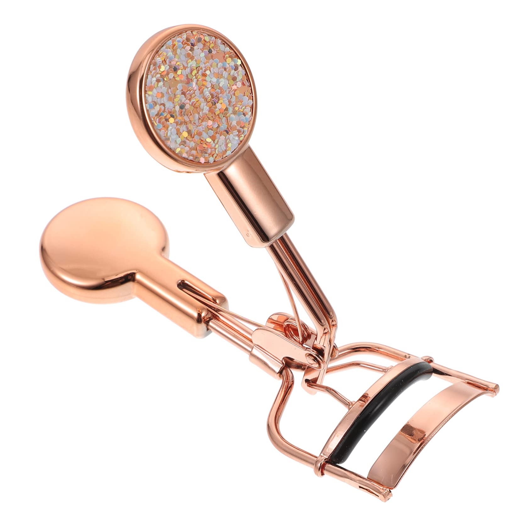 FOMIYES Gold Portable Eyelash Curler - Unique Design Compact Lash Curling Tool for Natural & Dramatic Lashes | Perfect for Daily Makeup, Party Looks & Travel Beauty Essentials