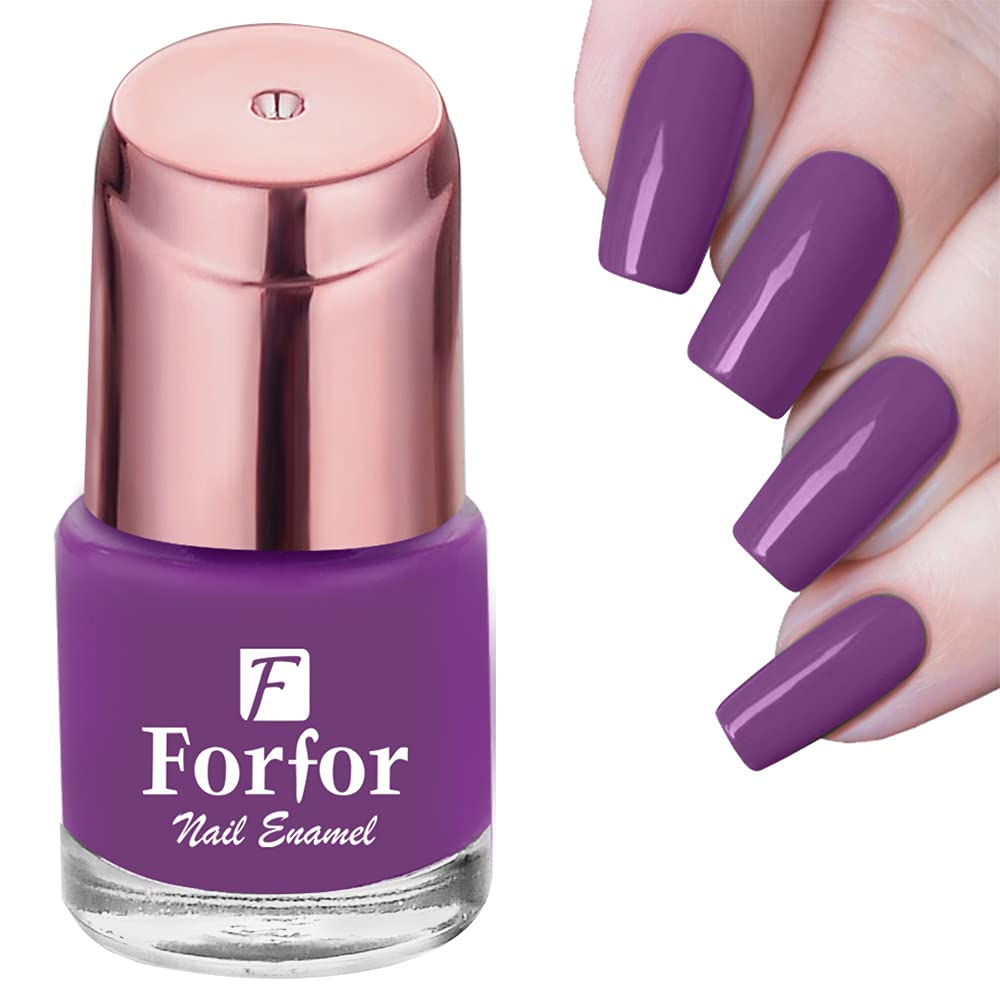 FORFOR® Long-Lasting Glossy Nail Polish - Vibrant Bright Purple Shade | Chip-Resistant Formula for Salon-Quality Manicures at Home | Perfect for Parties, Weddings & Everyday Wear