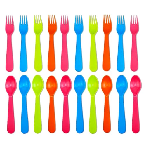 20Pcs Kids Forks and Spoons