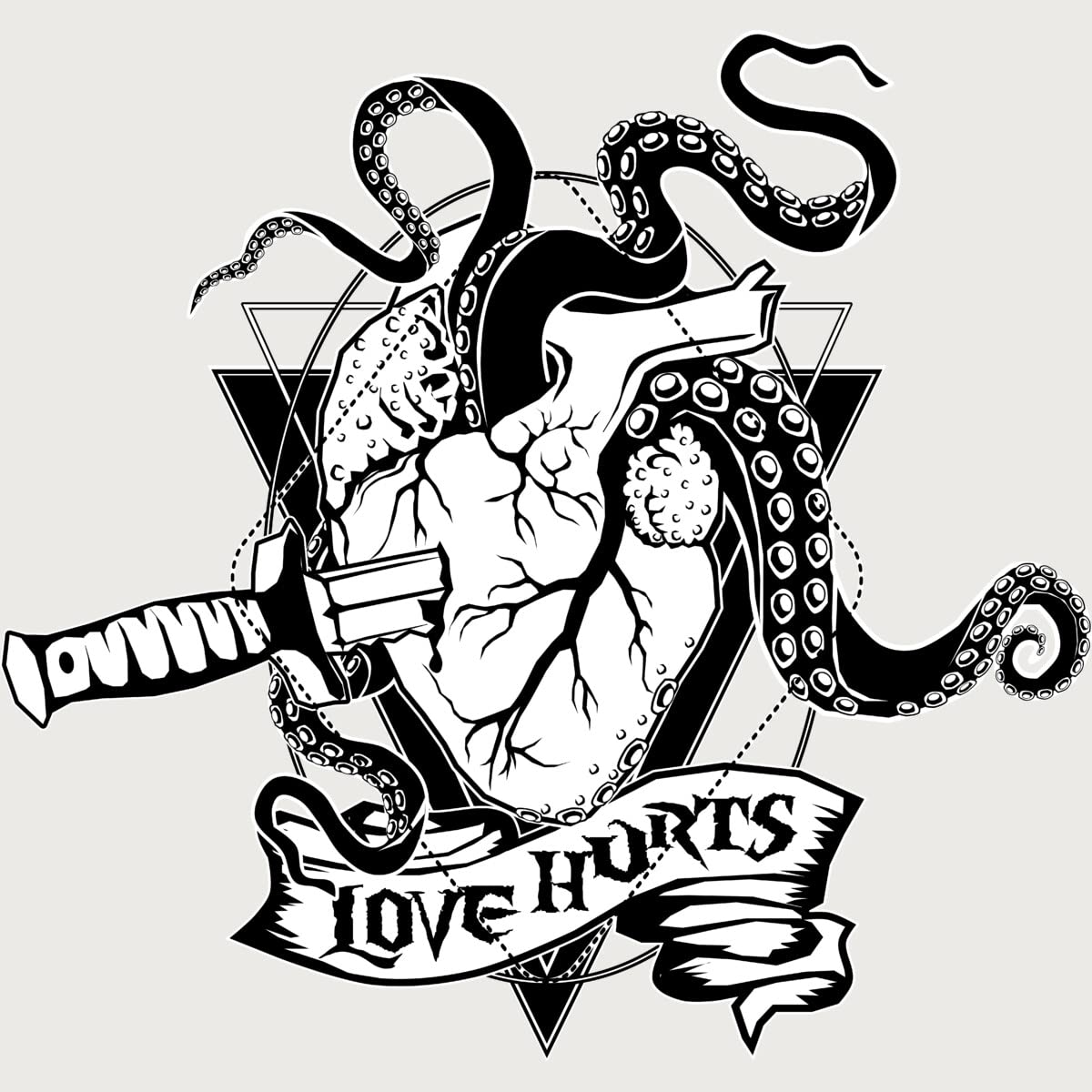 Design By Humans Junior's Valentine's Day Love Hurts The Monster Heart Graphic T-Shirt by vonKowen - Cute Valentine's Gift for Teens, Girls & Boys - Perfect for Valentine's Day Parties, School Events & Casual Wear