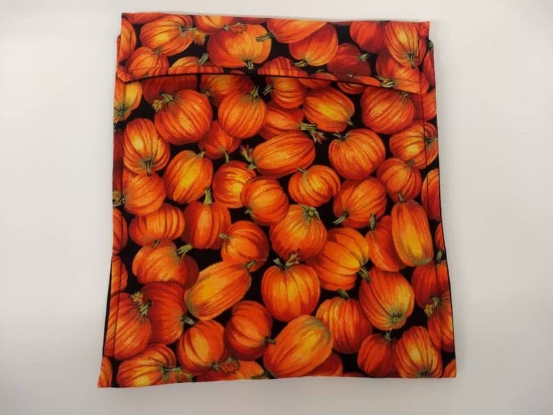 Microwave Potato Cooker Bag - Cotton Fall Pumpkin Print for Baking