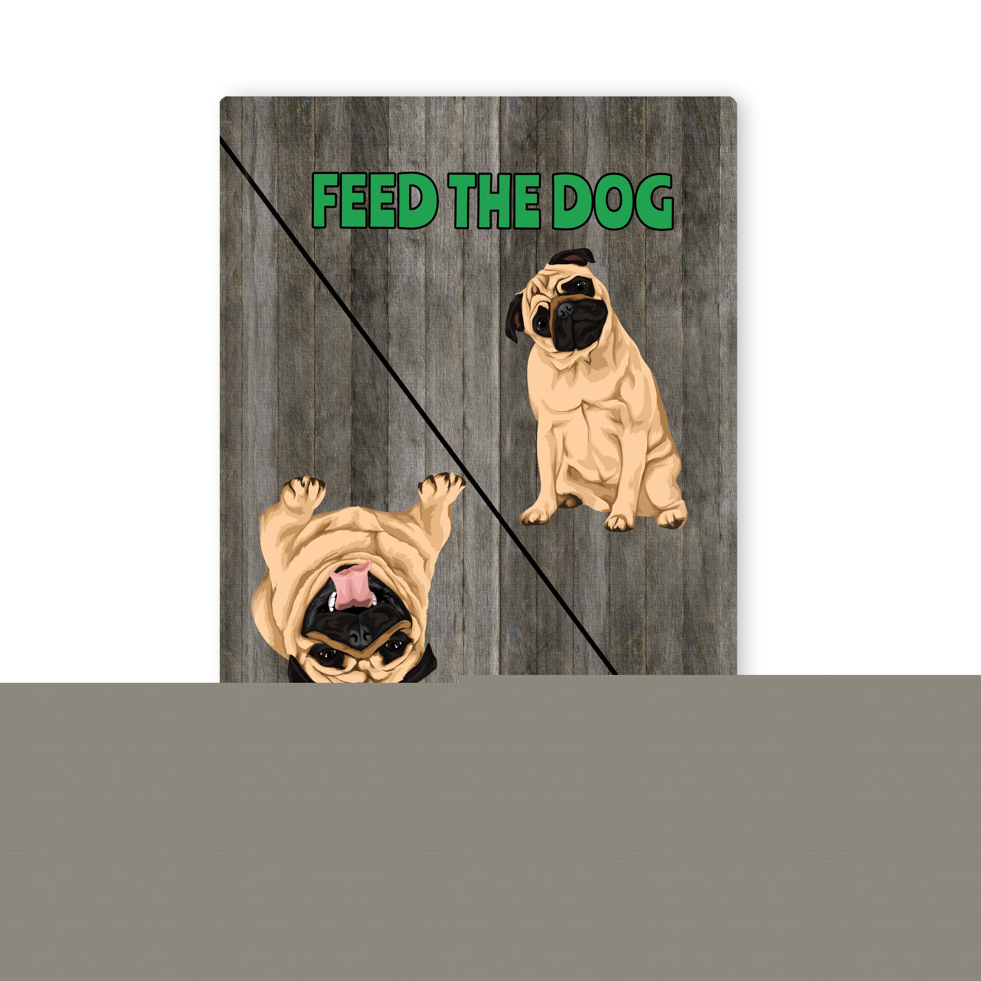 Funny Pug Dog Feeding Reminder Magnet - Cute Pet Food Schedule Tracker for Fridge - Perfect for Busy Dog Owners & Puppy Care Routine