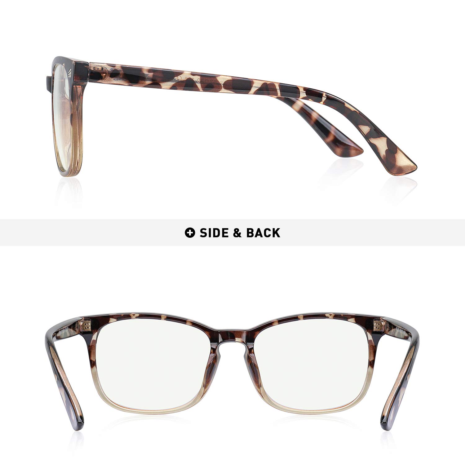 Blue Light Blocking Glasses for Computer & Gaming - Anti Eye Strain (Leopard)