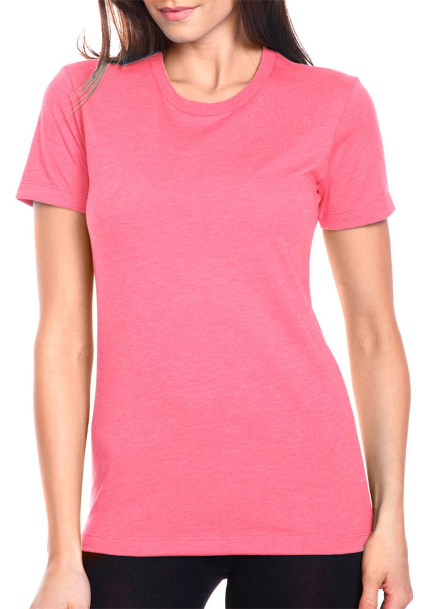 Next Level Women's Tear Away Crewneck T-Shirt - Hot Pink XX-Large (12 Pack) | Soft Cotton Blend for Workout, Gym & Casual Wear | Breathable & Comfortable Activewear for Women