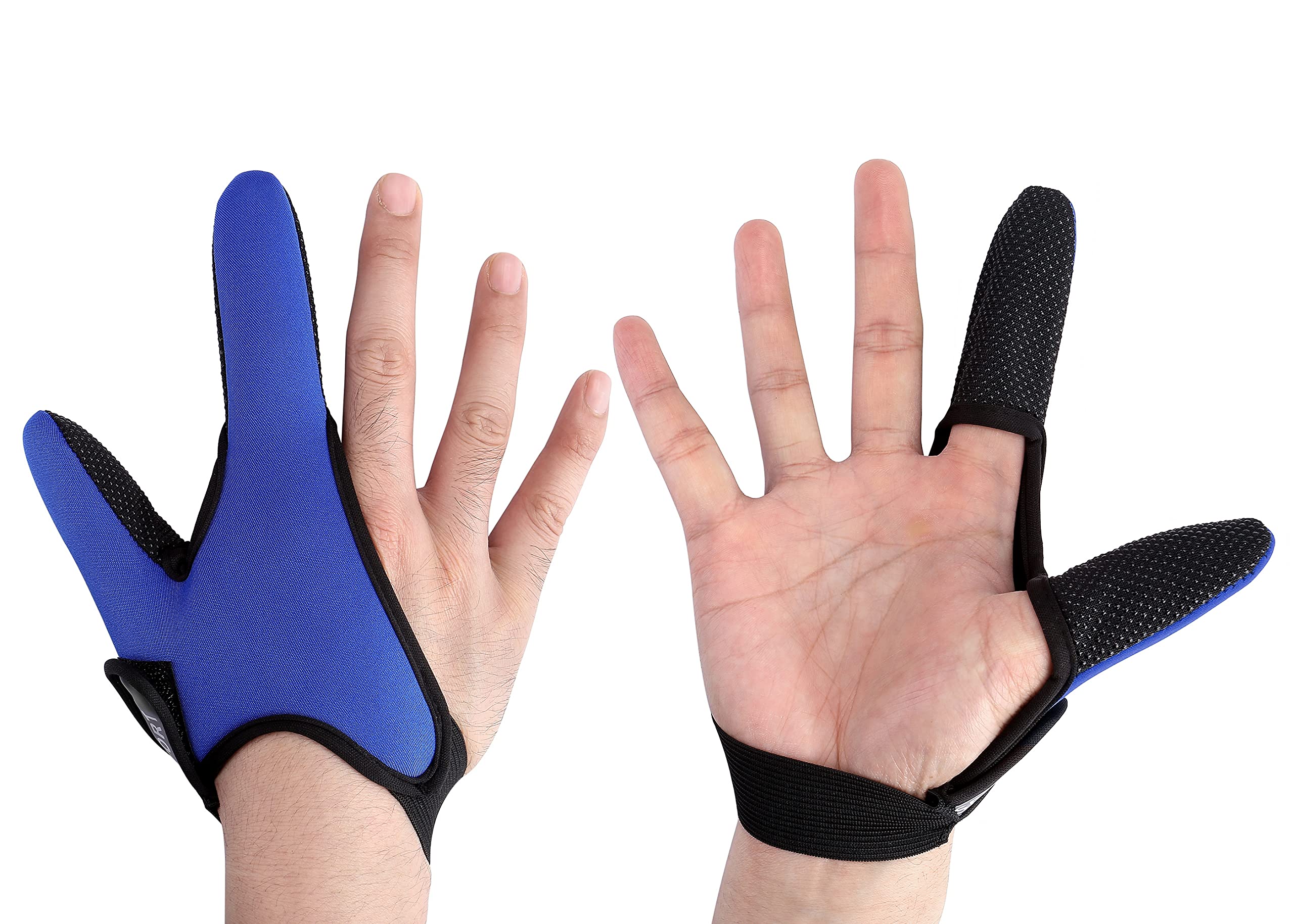 3pcs Anti-Slip Fishing Gloves - Professional Thumb & Index Finger Protector for Casting - Waterproof & Durable Grip for Saltwater & Freshwater Fishing - Ideal for Fly Fishing, Bass Fishing & Outdoor Sports