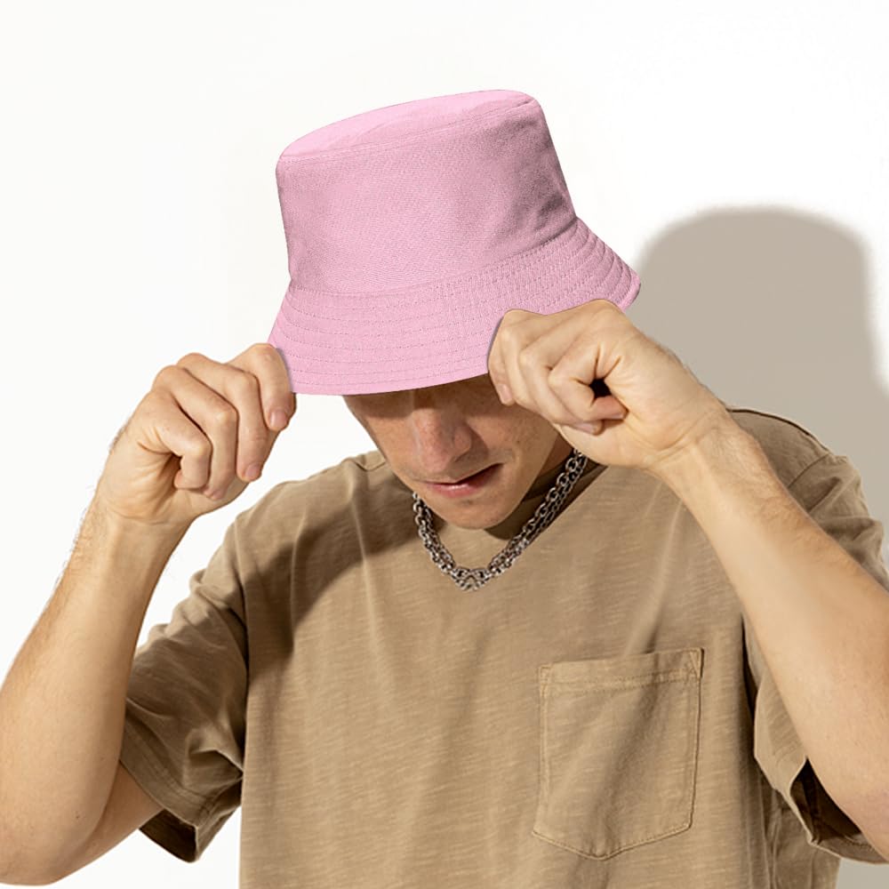 Stylish Unisex Washed Cotton Bucket Hats for Women & Men - Packable Summer Sun Hat for Beach, Travel, Golf, Fishing & Outdoor Activities