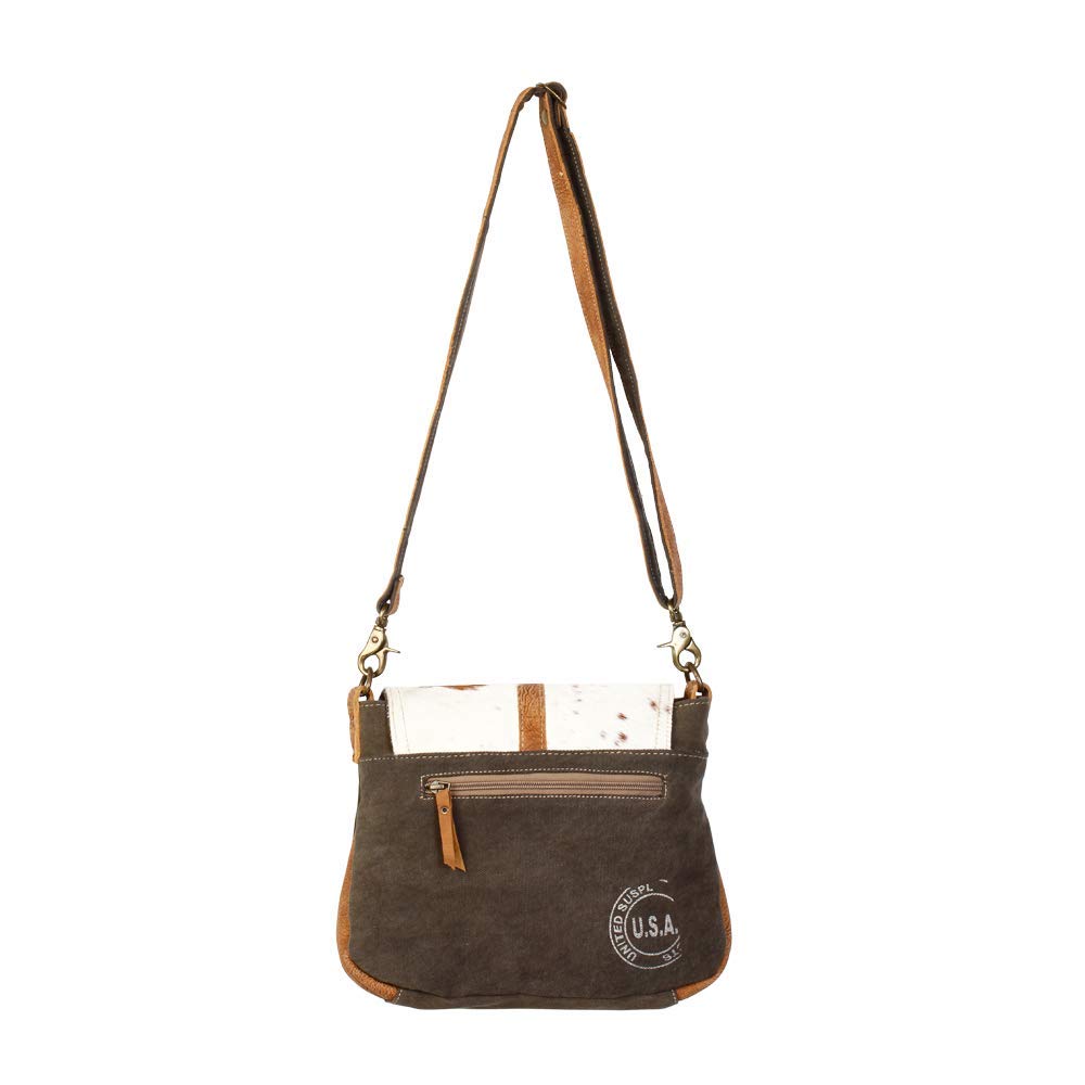 Myra Macey Canvas & Leather Crossbody Bag - Stylish for Daily Use