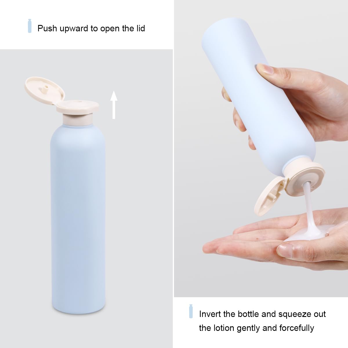 8.8 oz Refillable Travel Shampoo Bottles - Leak-Proof Squeeze Bottles with Flip Top Cap - TSA Approved Toiletries Containers for Shampoo, Conditioner, Lotion & Liquid Soap (4 Pack) - Perfect for Air Travel, Gym, Camping & Vacation Essentials