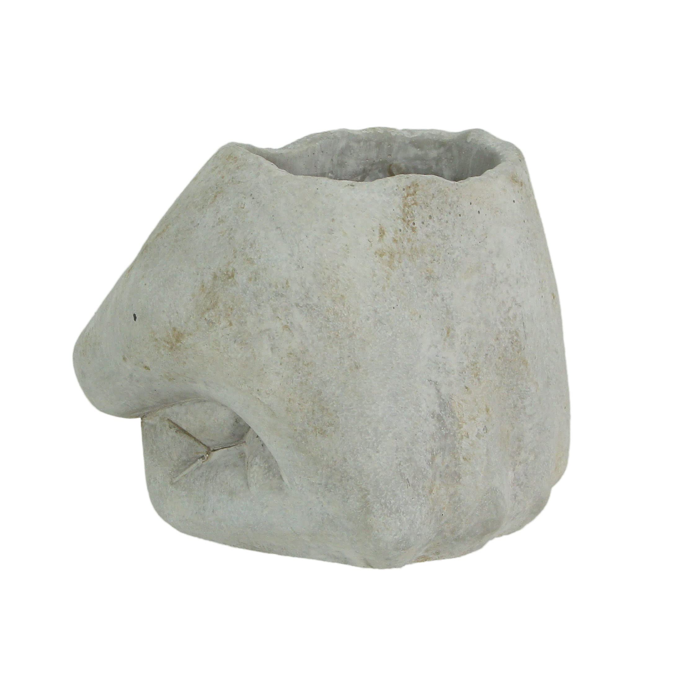7 Inch Concrete Planter - Hand Fist Bump Design for Plants & Succulents | Unique Candle Holder | Perfect for Home Decor, Office Desk & Garden Centerpieces