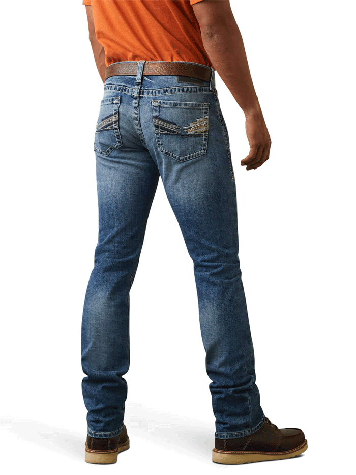 Ariat Men's Modern Williams Slim Leg Jean in Dakota Wash - Comfortable & Durable Denim for Work, Casual Wear & Outdoor Activities