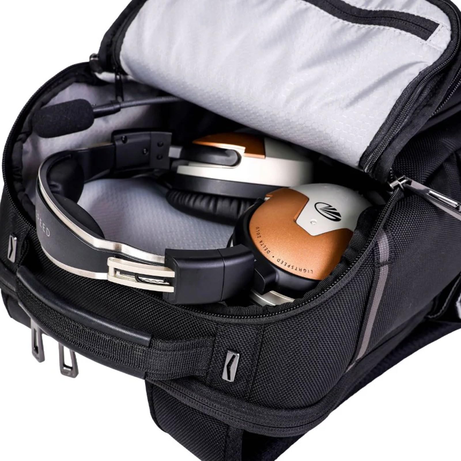 PLC Elevate Flight Bag - Durable Water-Resistant Pilot Backpack with Headset Storage, Laptop & Tablet Compartment | Perfect for Aviation Professionals, Flight Training & Travel