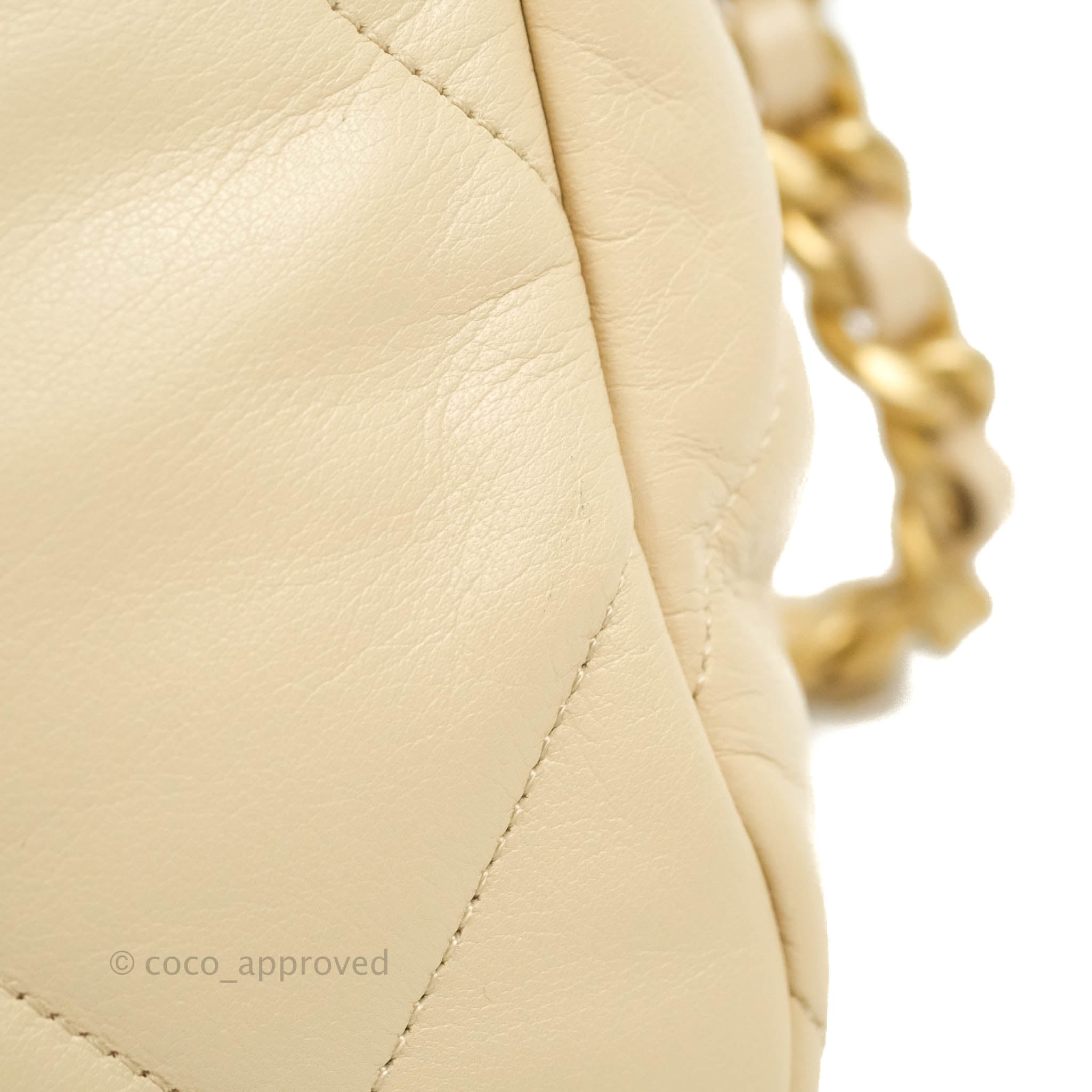 Chanel 19 Medium Flap Bag in Beige Goatskin Leather with Mixed Hardware - Perfect for Work, Travel & Luxury Everyday Use