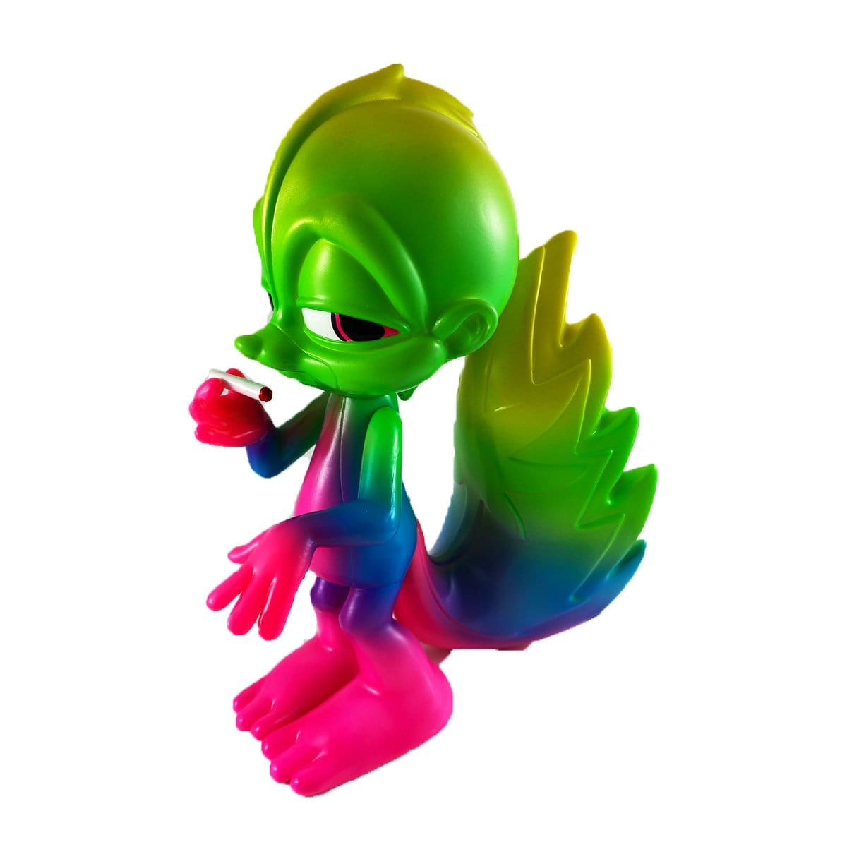 SFBI Original x Ron English Punk Skunk Tie Dyed Rainbow Medium Figure - Pop Art Collectible for Home Decor, Office Display & Gift Giving