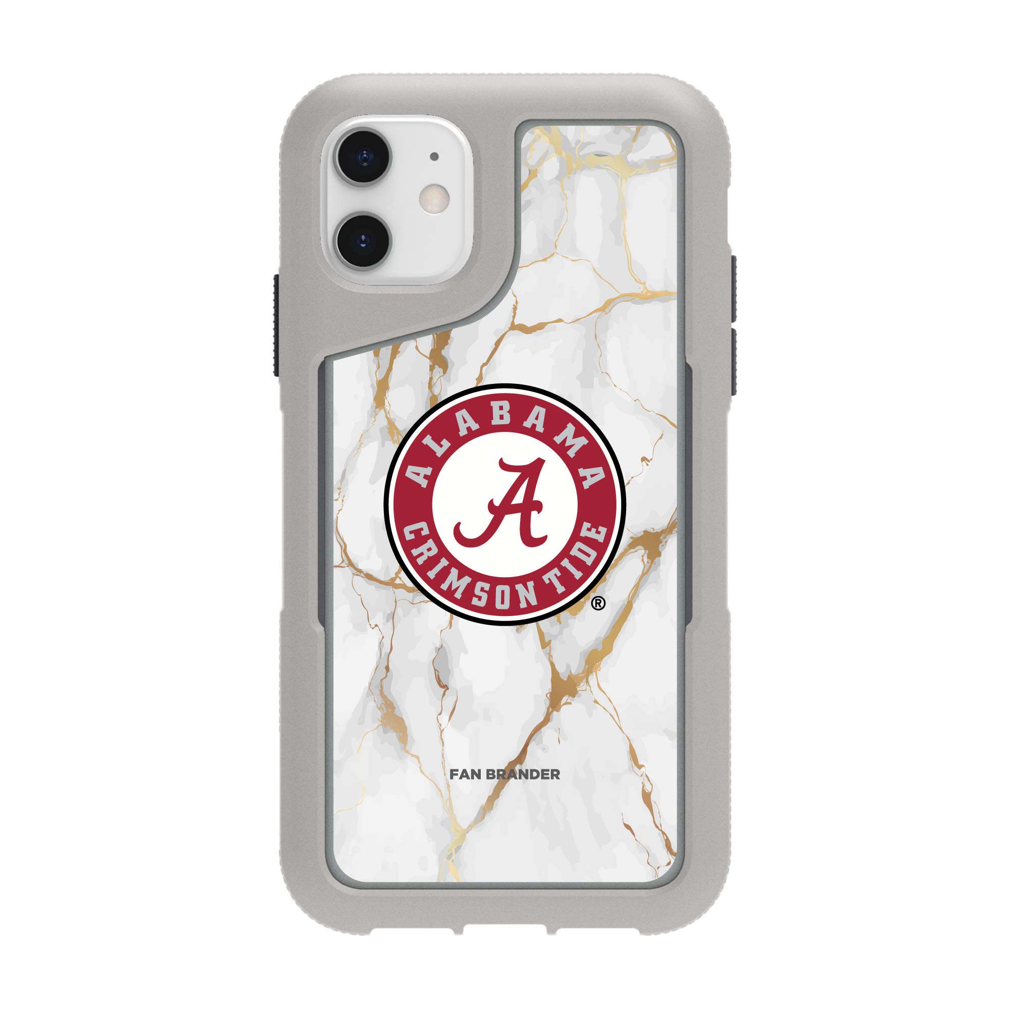 NCAA Griffin Survivor Endurance Phone Case - Shockproof Protective Cover with White Marble Design for Apple iPhone - Perfect for Sports, Outdoor Activities & Daily Use