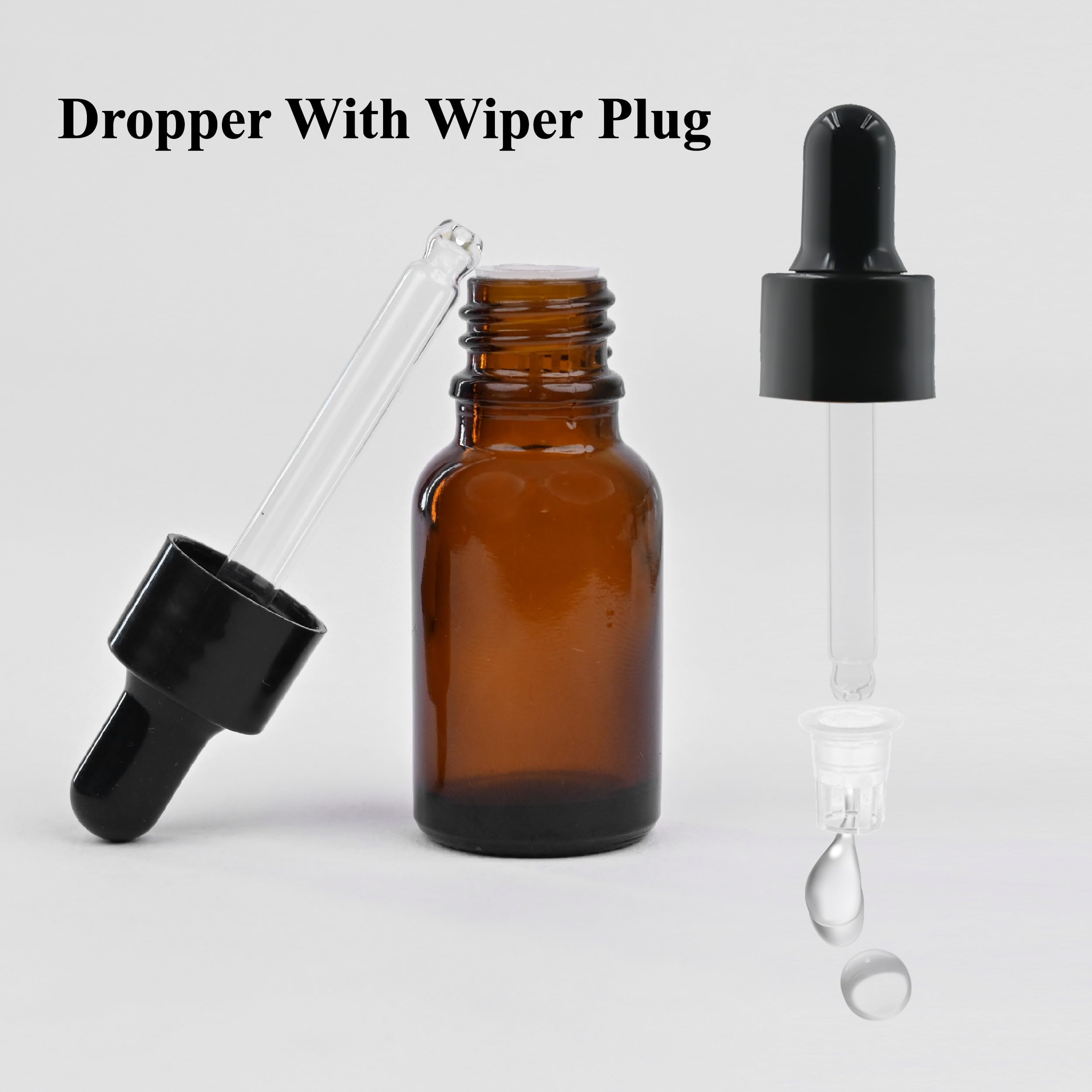 10ML Amber Glass Bottles with Dropper - Leak Proof Essential Oil Containers for DIY Serums, Perfumes & Aromatherapy - Pack of 3 (Black Sleeve & Silicone Teat) - Refillable Travel Size Bottles for Skincare & Home Use