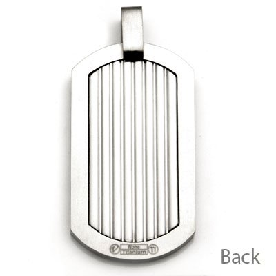 Black Titanium Cable Dog Tag Pendant with Bead Chain - Stylish Men's & Women's Necklace for Military, Outdoor & Everyday Wear