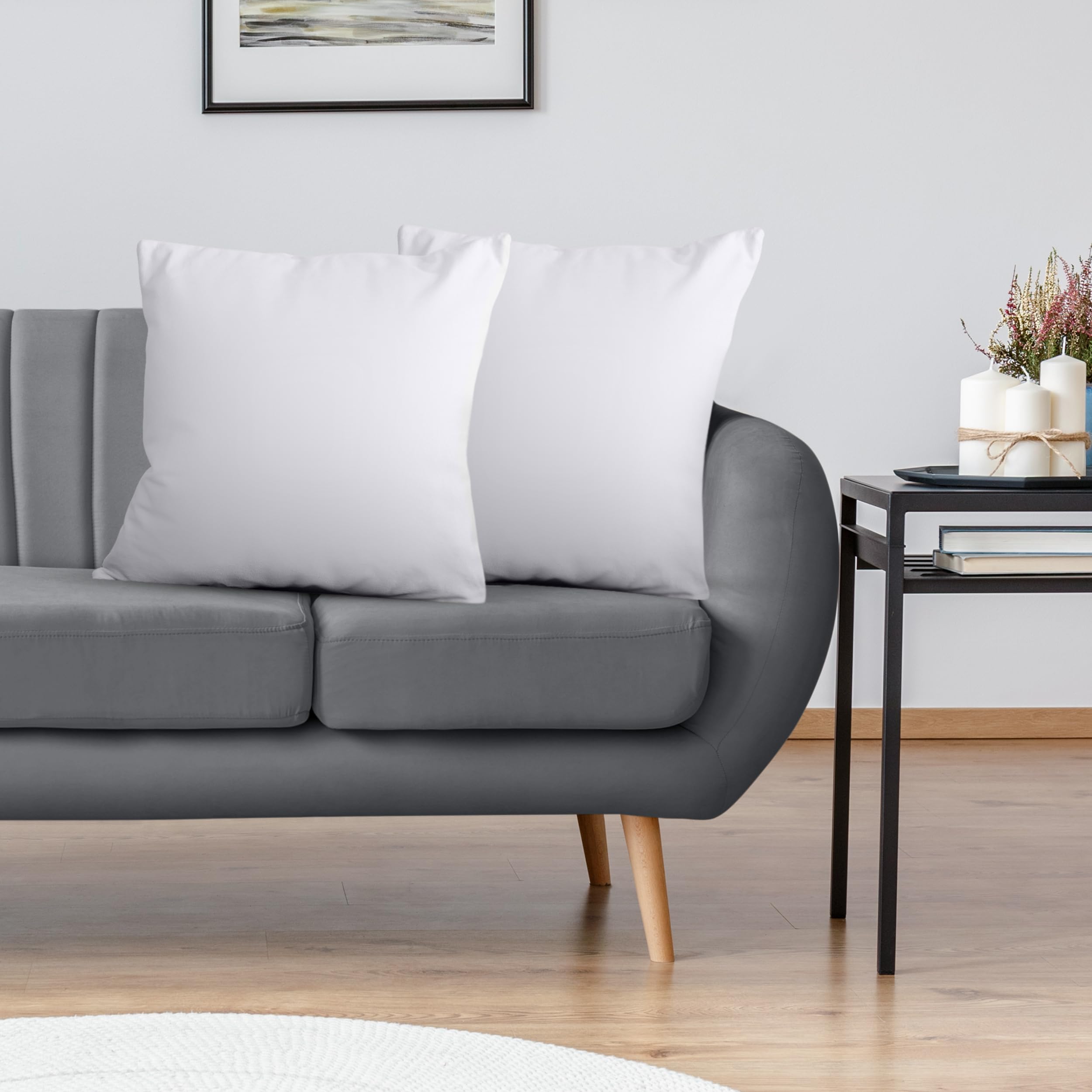 Utopia Bedding 24x24 Inch Throw Pillow Inserts (Pack of 12, White) - Premium Decorative Couch & Bed Pillows for Living Room, Bedroom - Soft & Stylish Home Decor Accent for Sofa, Sectional, Chair