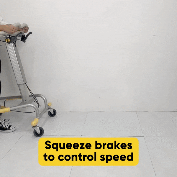 Paramount Adjustable Height Folding Walker with Hand Brakes - Lightweight Mobility Aid for Seniors & Adults - Ideal for Indoor & Outdoor Use, Recovery & Stability Support