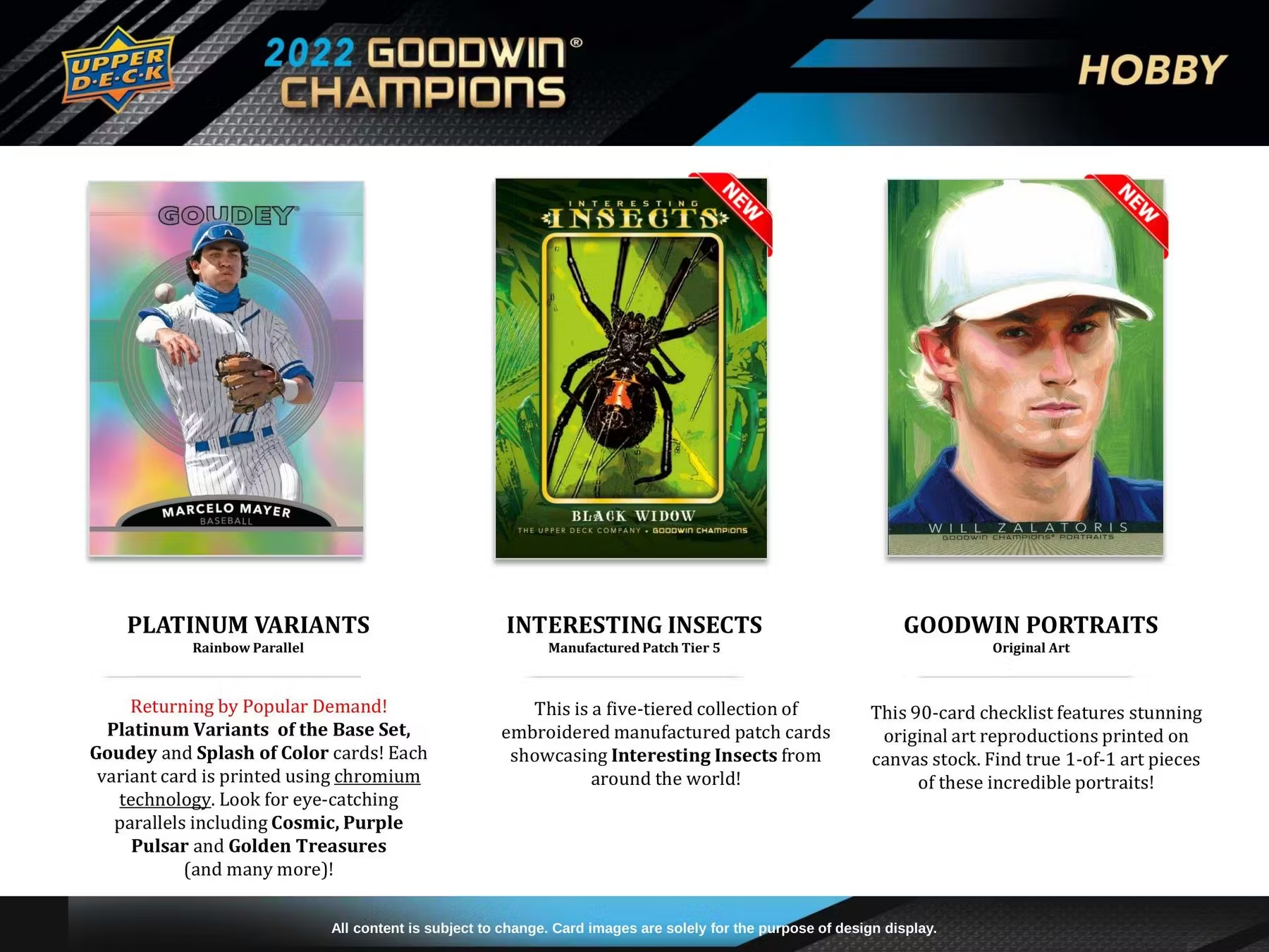 2022 Upper Deck Goodwin Champions Hobby Box - Premium Trading Cards Collection for Sports Fans & Collectors - Perfect for Gifts, Investments, and Game Nights