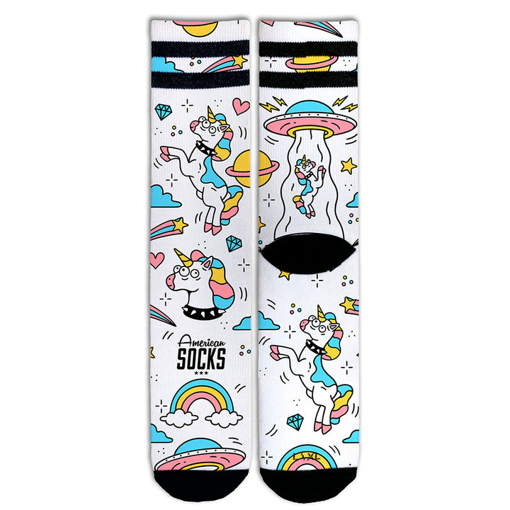 American Socks Signature Twinkle Mid High - Comfortable Cotton Crew Socks for Women & Men - Perfect for Casual Wear, Sports & Everyday Use