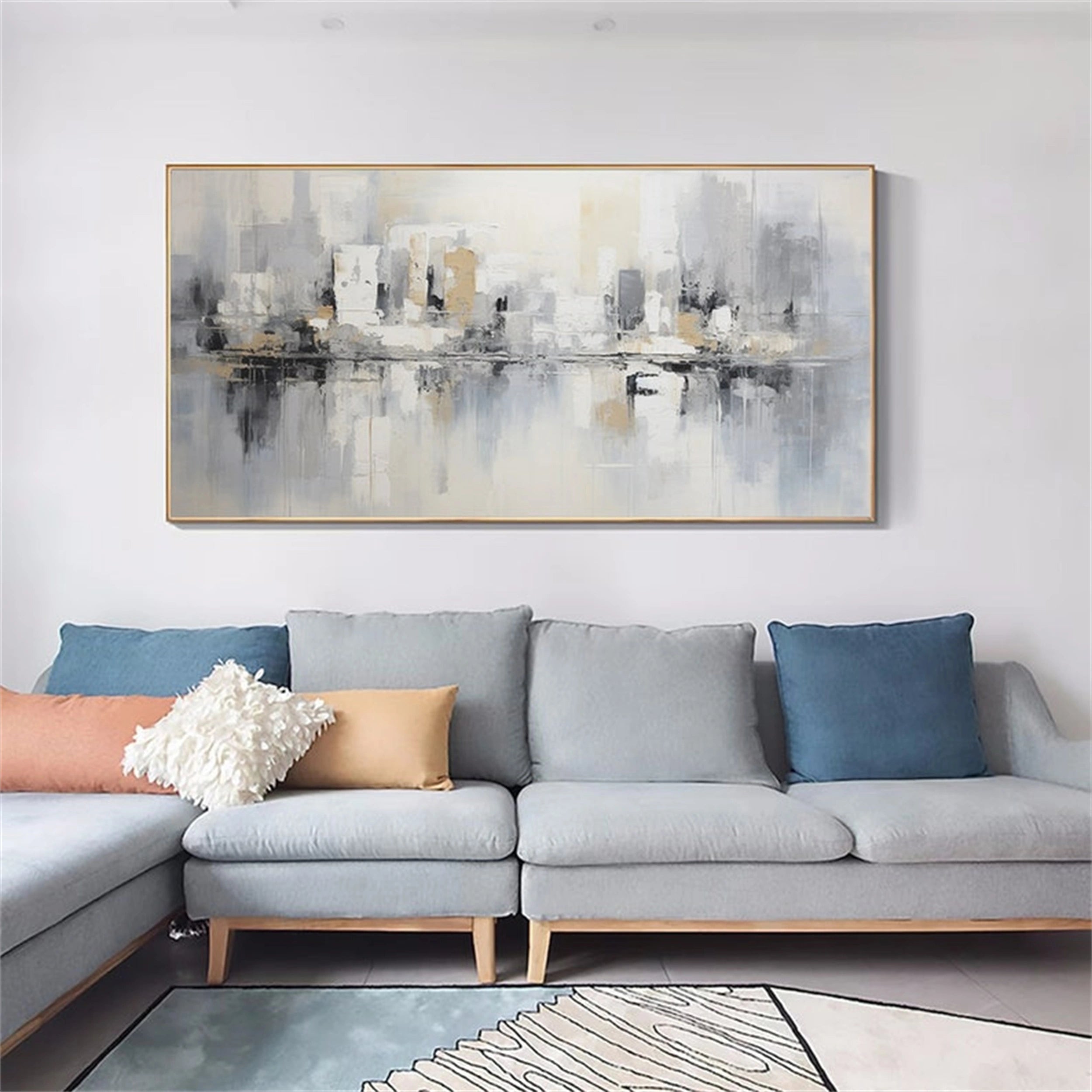 Urban Landscape Painting #UL 022 - Modern Wall Art for Home & Office Decor - Perfect for Living Room, Bedroom, or Workspace